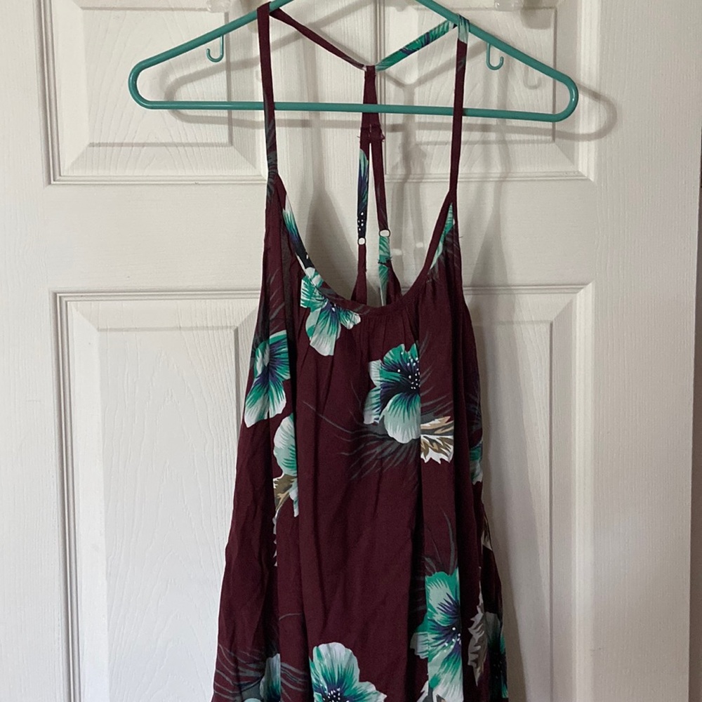 Maroon midi sun dress